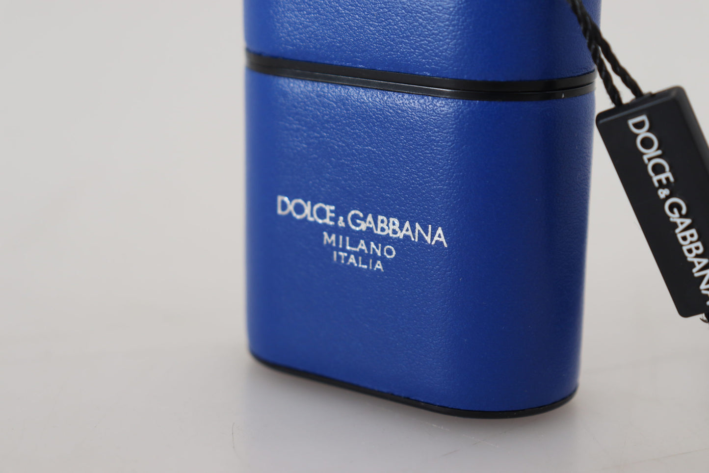 Dolce &amp; Gabbana Elegant Blue Læder Airpods etui