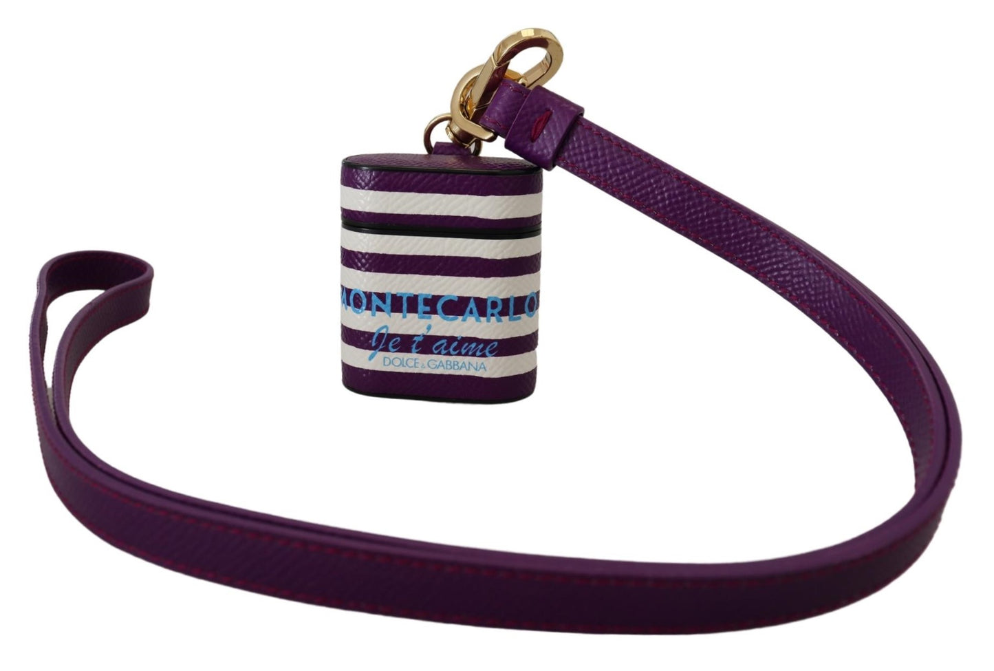 Dolce &amp; Gabbana Chic Purple Læder Airpods etui