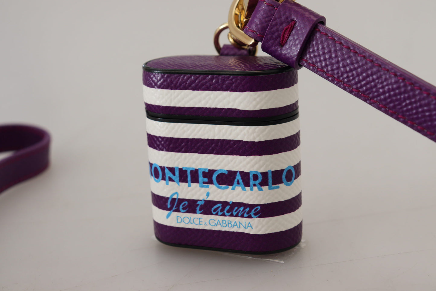 Dolce &amp; Gabbana Chic Purple Læder Airpods etui