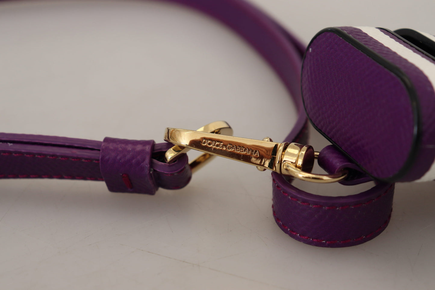 Dolce &amp; Gabbana Chic Purple Læder Airpods etui