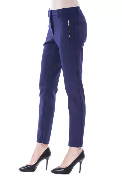 BYBLOS Blue Polyester Women's Pant