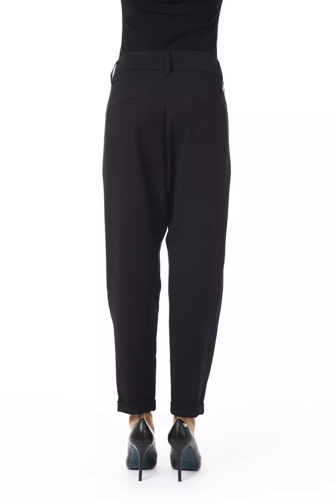 BYBLOS Black Polyester Women Pant