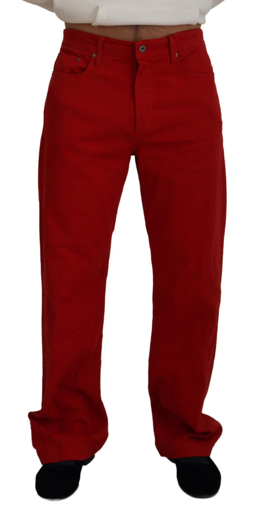 Dolce &amp; Gabbana Chic Røde Bomuldsdenimbukser