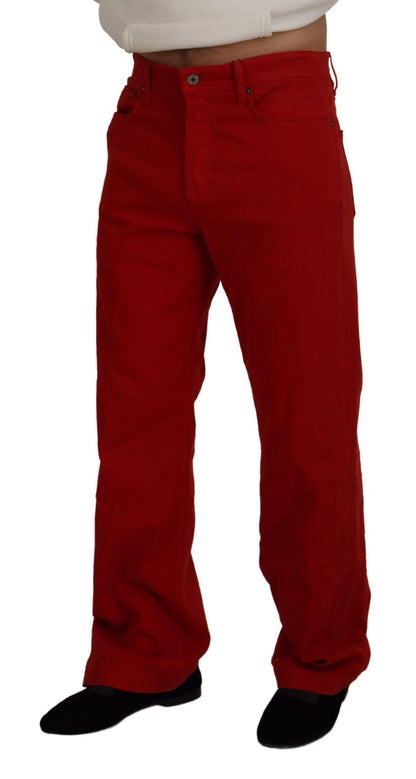 Dolce &amp; Gabbana Chic Røde Bomuldsdenimbukser