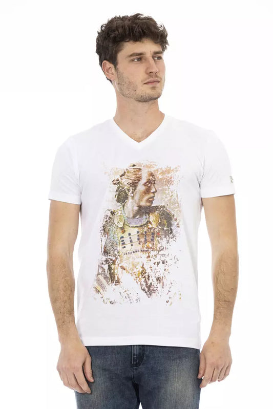 Trussardi Action Elegant kortærmet T-shirt med V-hals