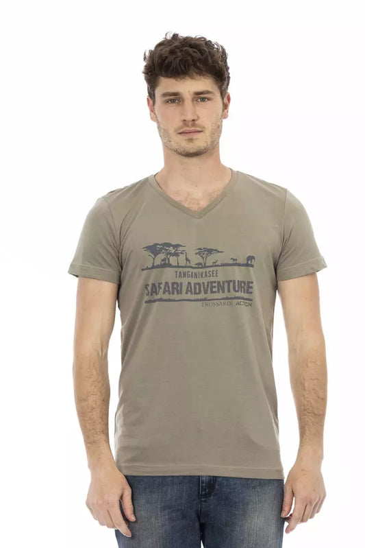 Trussardi Action Brun Bomuld Herre T-shirt