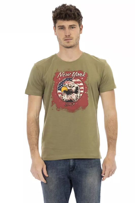 Trussardi Action Grøn Bomuld Herre T-shirt