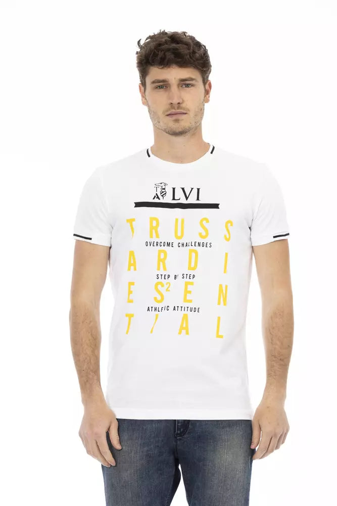 Trussardi Action Hvid Bomuld Herre T-shirt