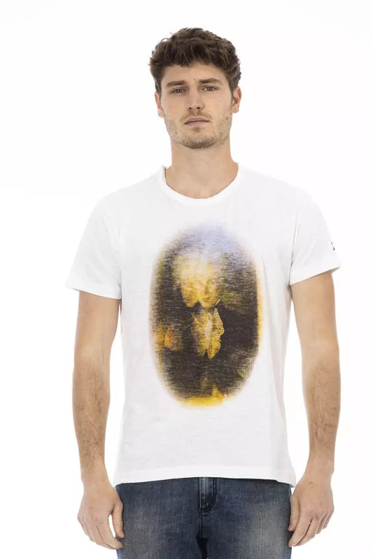 Trussardi Action Hvid Bomuld Herre T-shirt