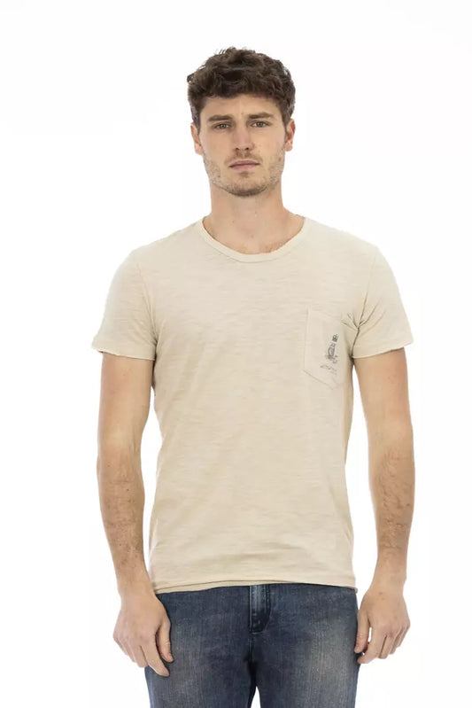 Trussardi Action Beige Bomuld Herre T-shirt
