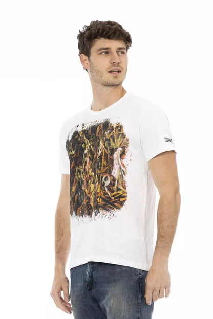 Trussardi Action Hvid Bomuld Herre T-shirt