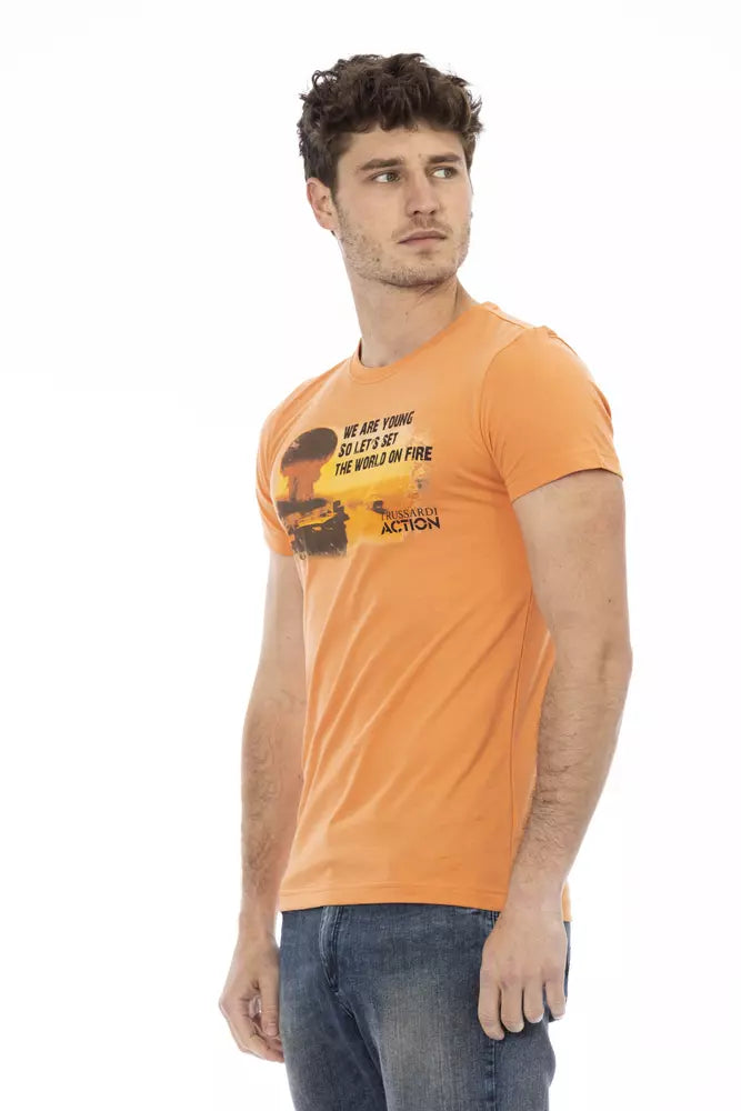 Trussardi Action Orange Bomuld Herre T-shirt
