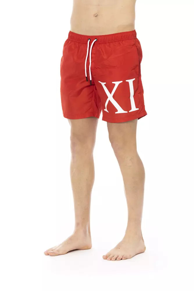 Bikkembergs Red Polyester Men Swim Short