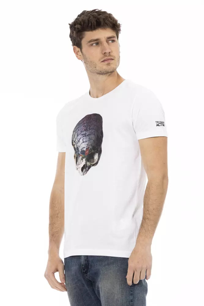 Trussardi Action Hvid Bomuld Herre T-shirt