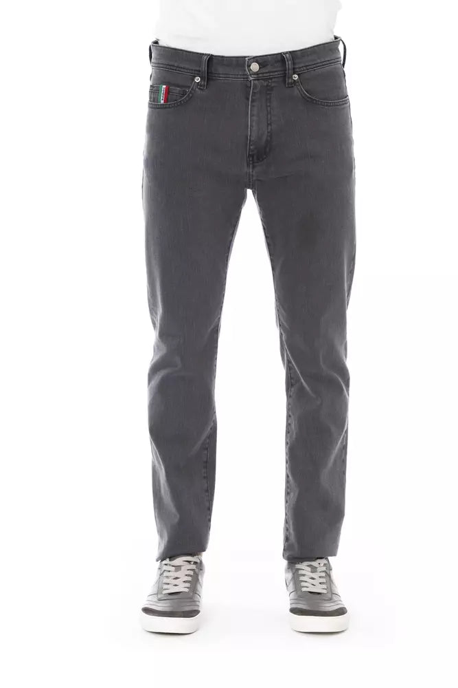 Baldinini Trend Grå Bomuld Herrejeans