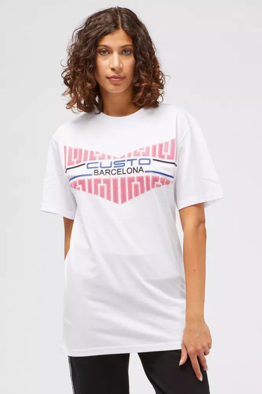 Custo Barcelona Hvid Bomuld Dame T-shirt