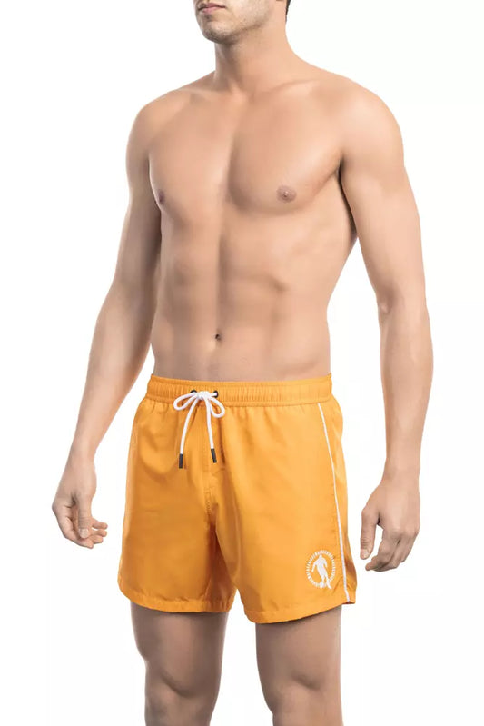 Bikkembergs Orange Polyester Men Swim Short