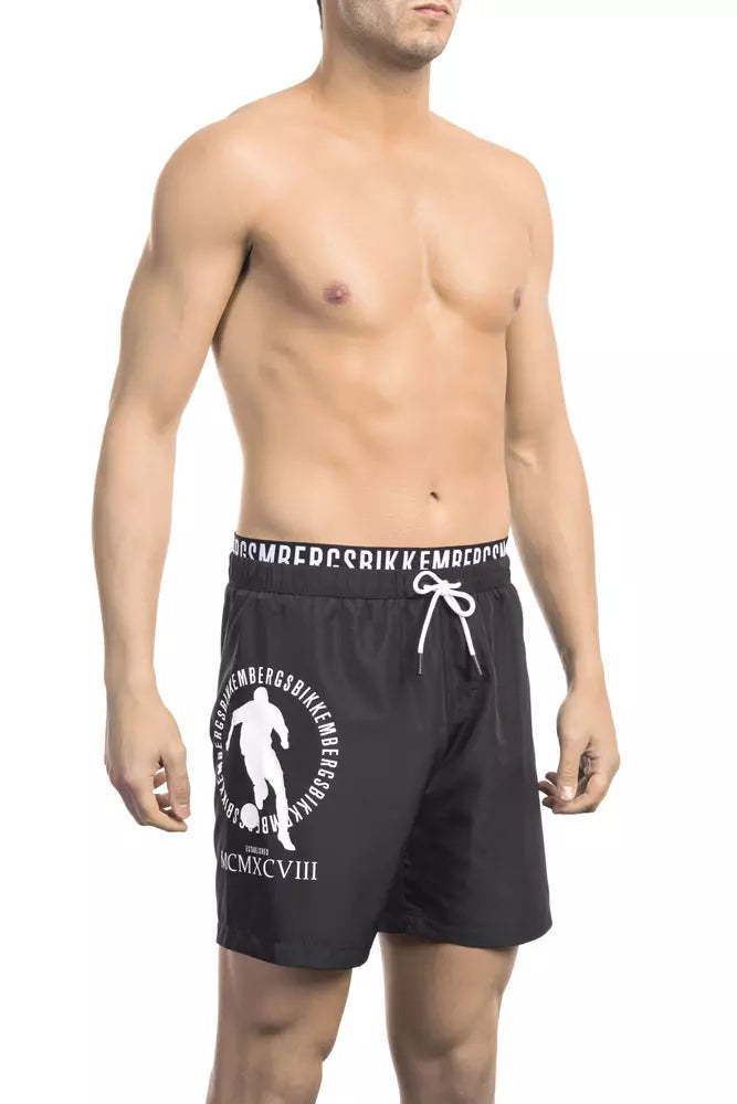 Bikkembergs slanke badeshorts i lag med logodetaljer