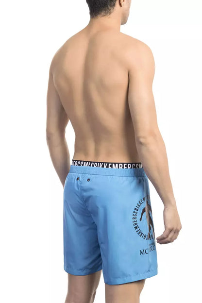 Bikkembergs Light Blue Polyester Men's Swim Short