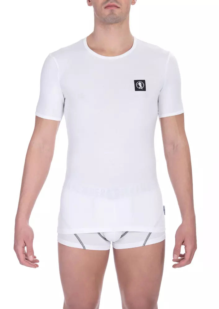 Bikkembergs White Cotton Men T-Shirt