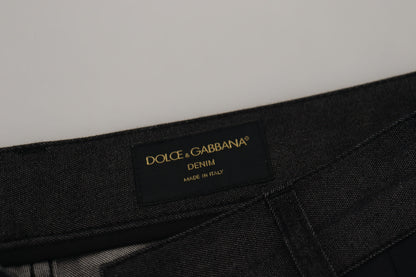 Dolce &amp; Gabbana Elegante Bandana Print Silke-Bomuldsbukser