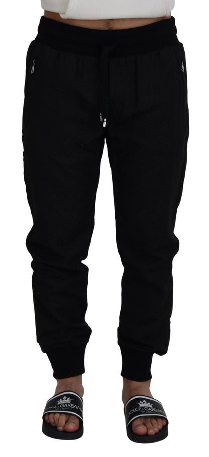 Dolce &amp; Gabbana elegante sorte joggingbukser til den moderne mand
