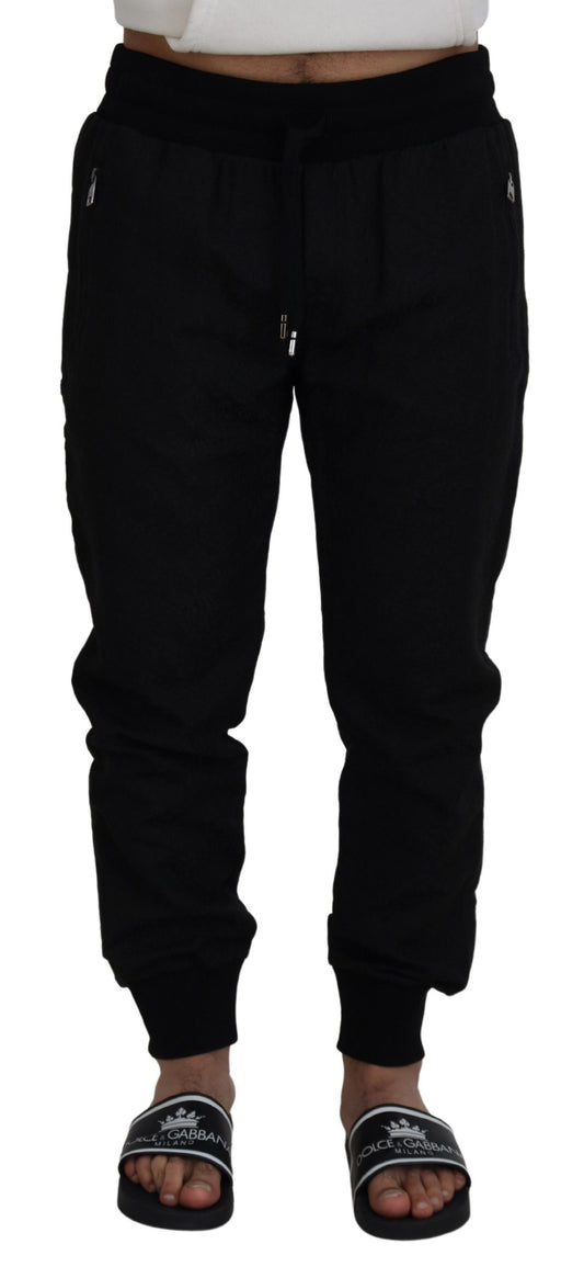 Dolce &amp; Gabbana elegante sorte joggingbukser til den moderne mand