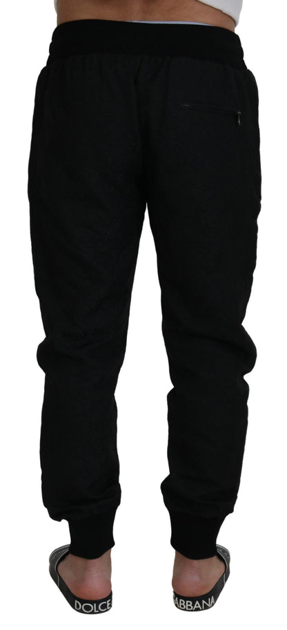 Dolce &amp; Gabbana elegante sorte joggingbukser til den moderne mand