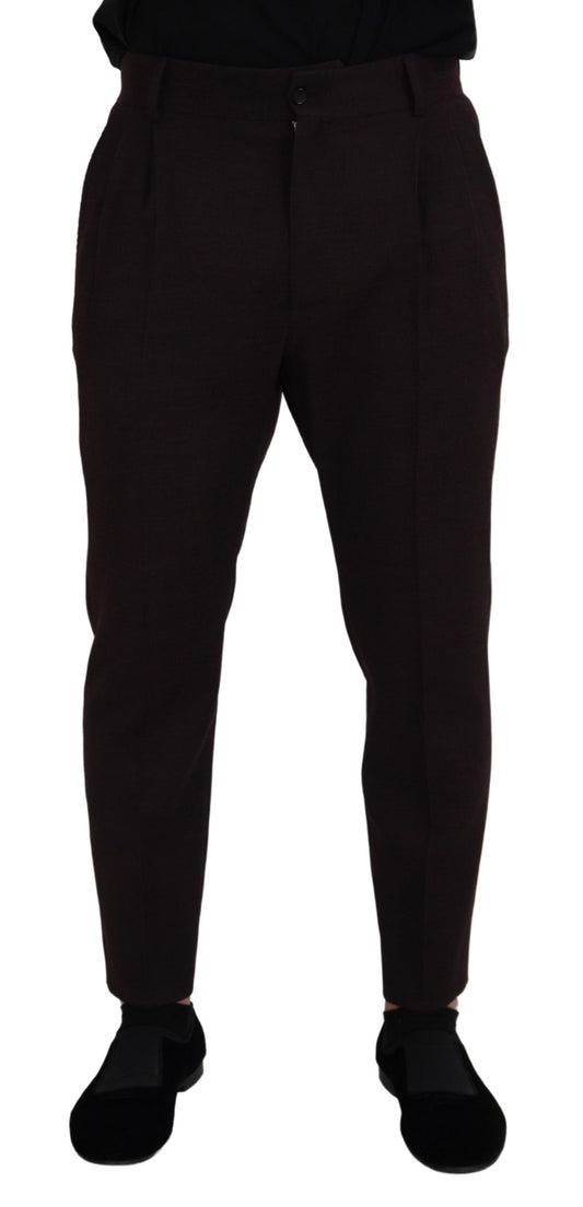 Dolce &amp; Gabbana Elegante Brune Bukser i Bomuldsblanding