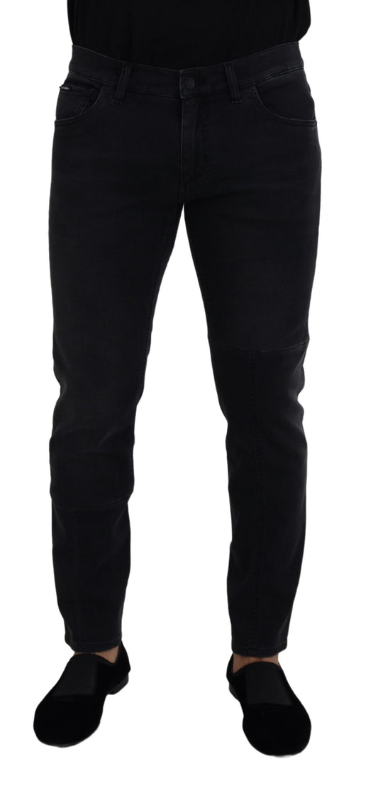 Dolce &amp; Gabbana Sleek Sorte Denimbukser i Bomuldsblanding