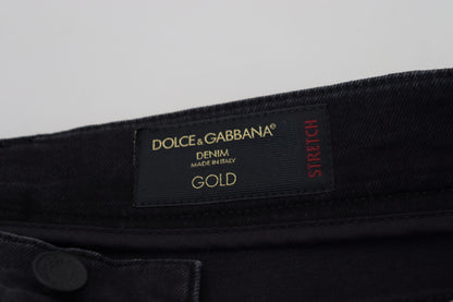 Dolce &amp; Gabbana Sleek Sorte Denimbukser i Bomuldsblanding