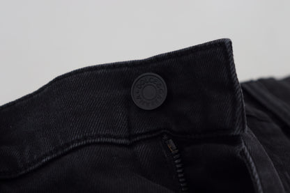 Dolce &amp; Gabbana Sleek Sorte Denimbukser i Bomuldsblanding