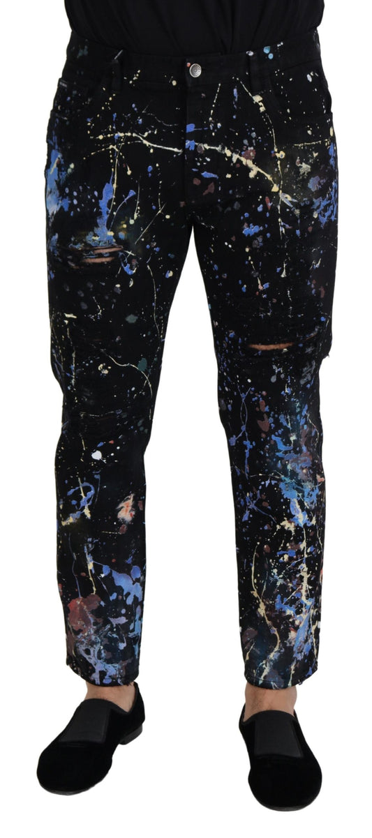 Dolce &amp; Gabbana Udsøgte Farvestrålende Print Denimbukser