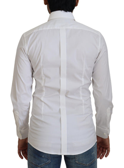 Dolce &amp; Gabbana Blændende Hvid Slim Fit Skjorte