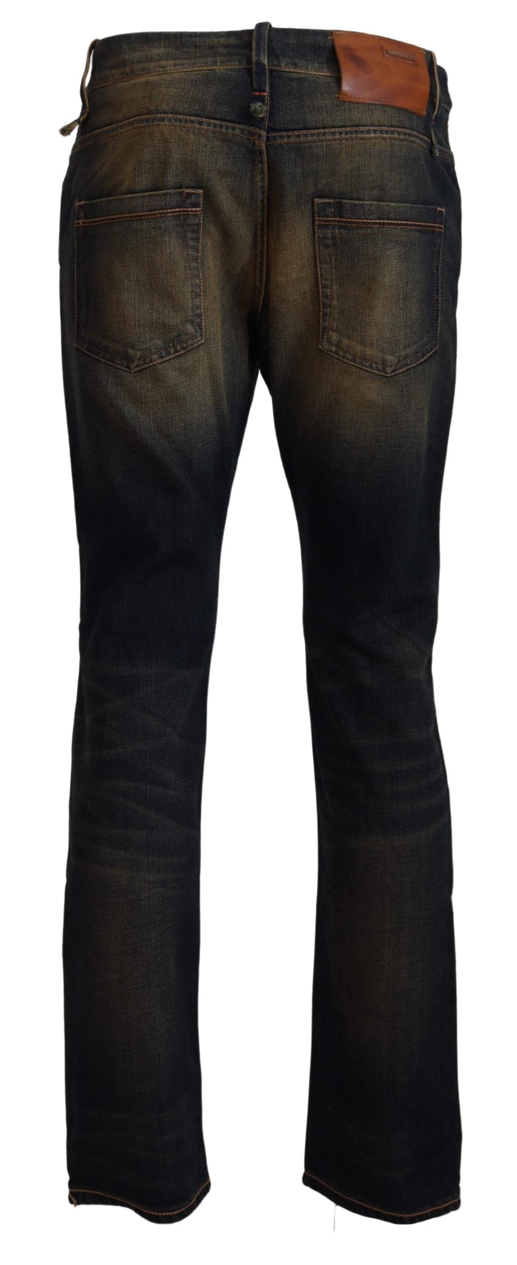 Acht Elegant Blue Washed Denim Pants - Autentisk håndværk