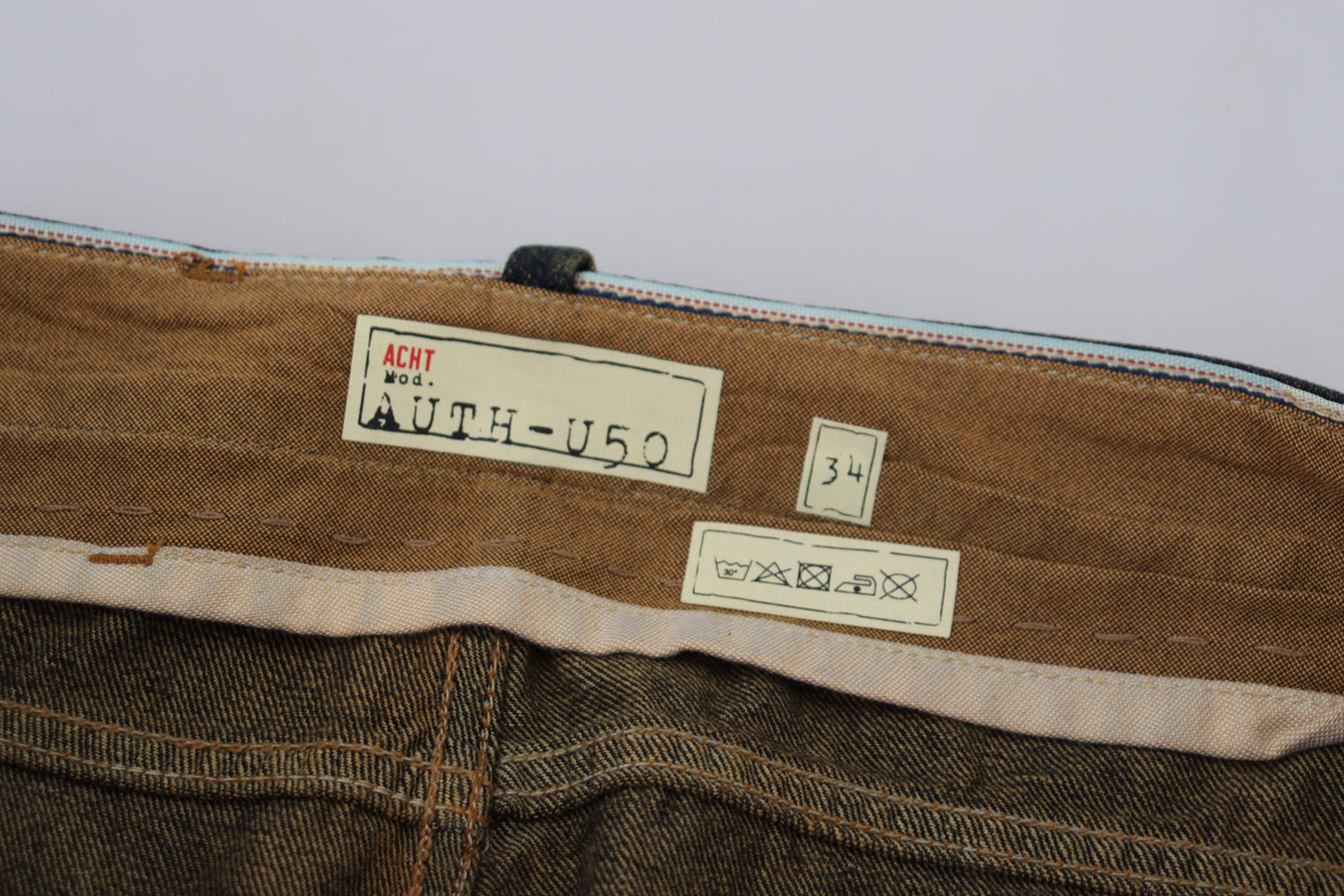 Acht Elegant Blue Washed Denim Pants - Autentisk håndværk