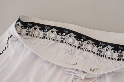 John Galliano Elegante bomuldsbukser med brede ben
