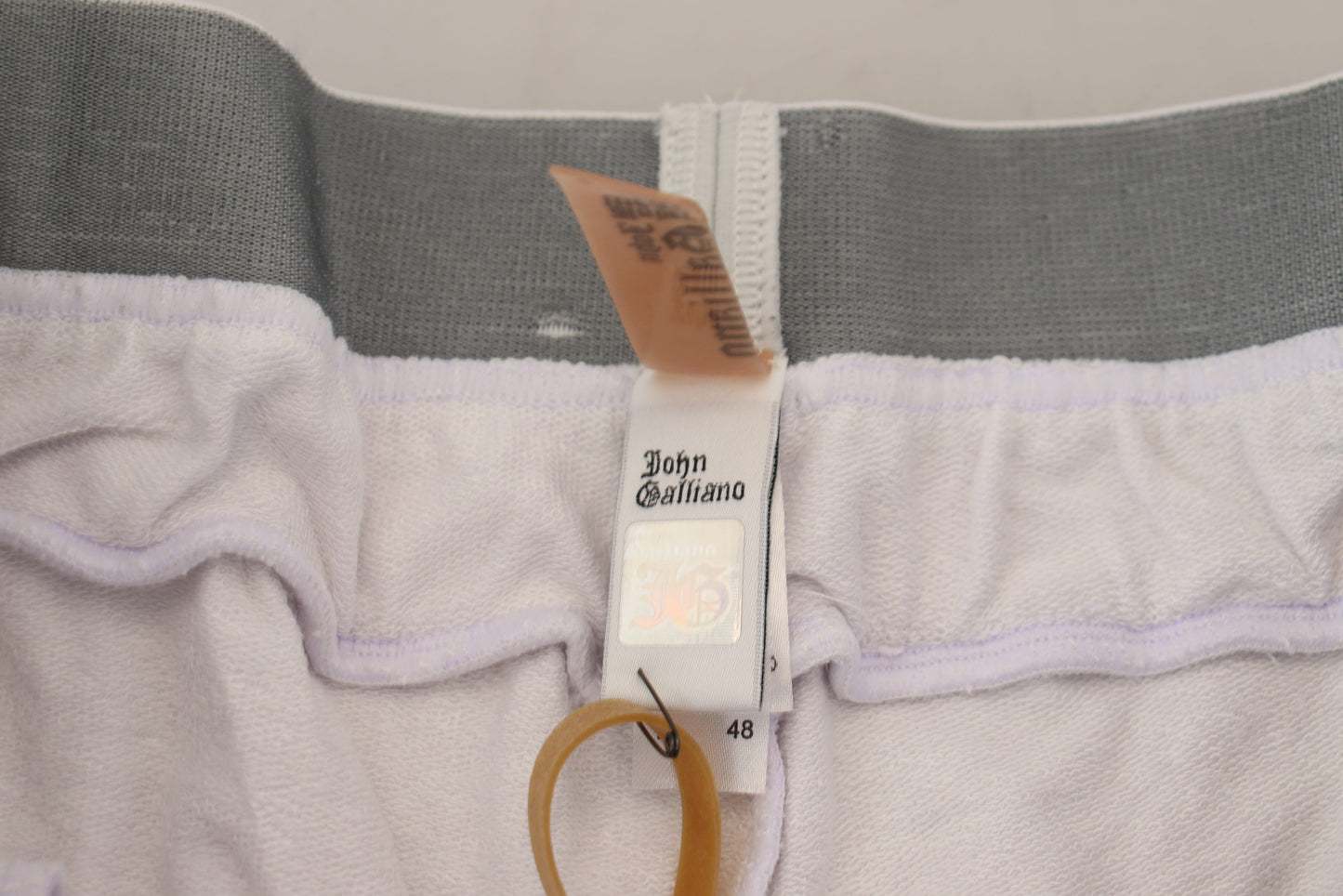John Galliano Chic Hvide Joggingbukser - Afslappet Elegance