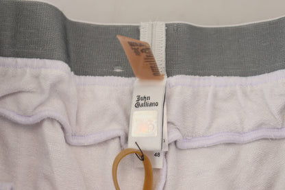 John Galliano Chic Hvide Joggingbukser - Afslappet Elegance