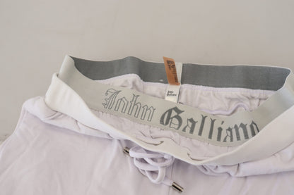 John Galliano Chic Hvide Joggingbukser - Afslappet Elegance