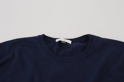 Paolo Pecora Milano Autentisk Crewneck blå Pullover sweater