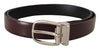 Dolce & Gabbana Elegant Leather Belt with Silver Metal Buckle