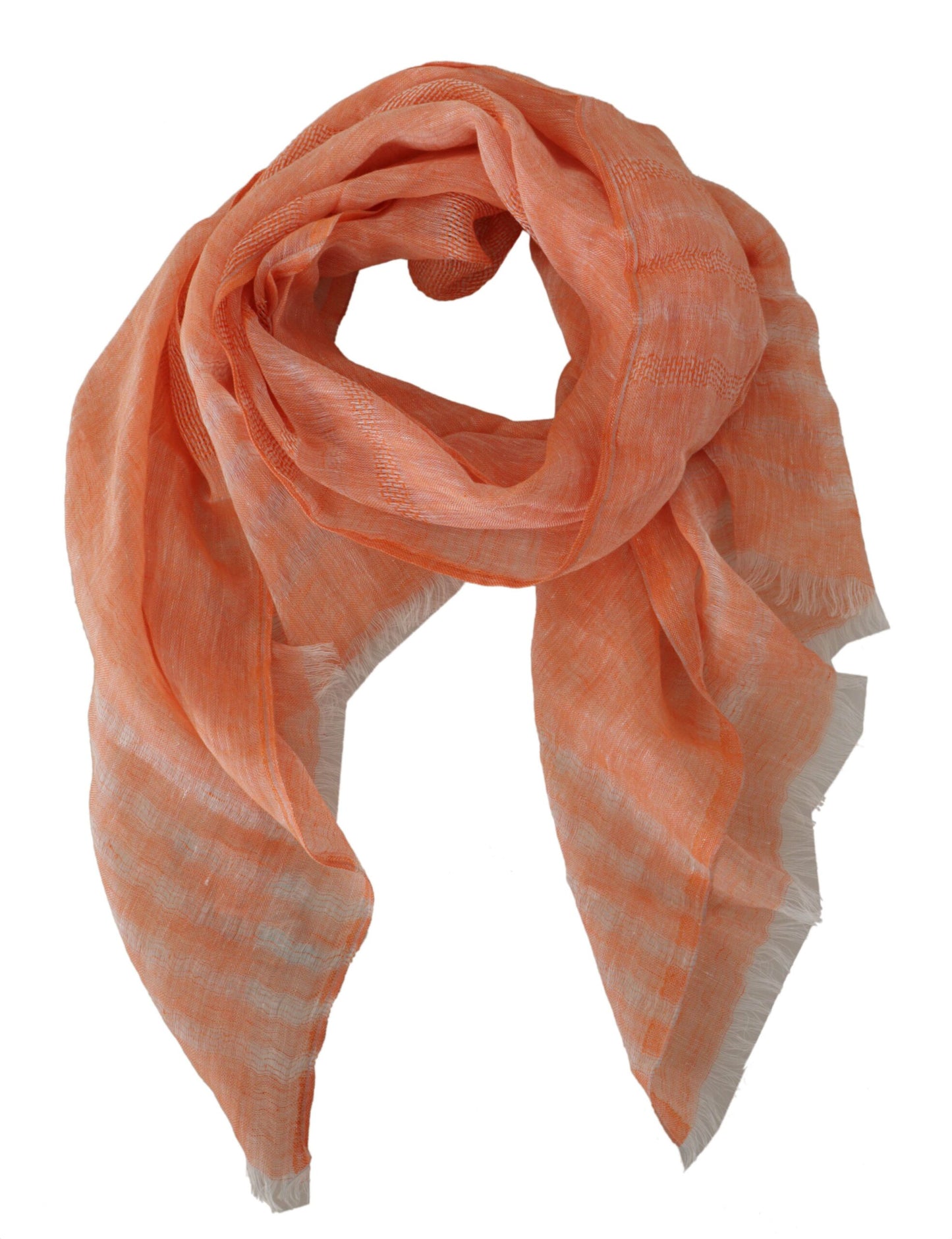 Malo elegant orange linned sjal wrap tørklæde