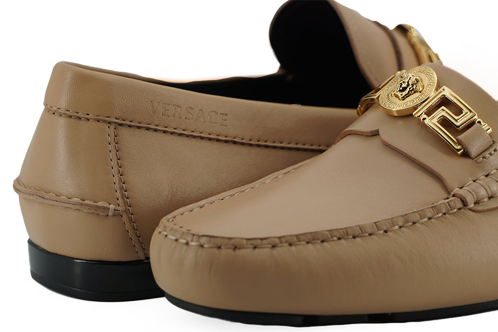 Versace Exquisite Medusa Gold-Tone Læder Loafers