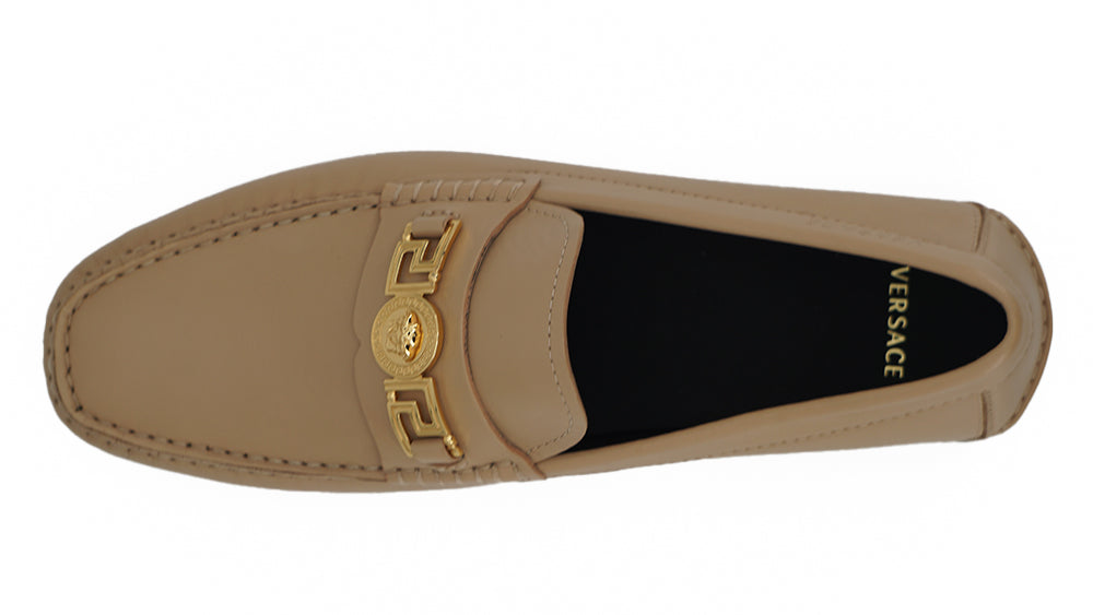 Versace Exquisite Medusa Gold-Tone Læder Loafers