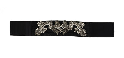 Dolce &amp; Gabbana Elegant Silkebælte med Rhinsten