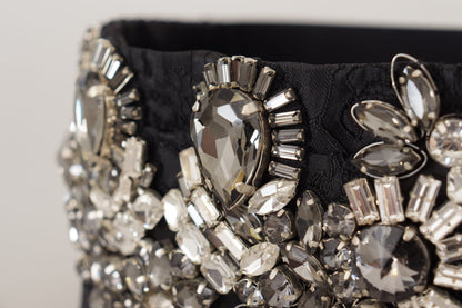 Dolce &amp; Gabbana Elegant Silkebælte med Rhinsten