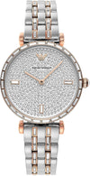 Emporio Armani Elegant To-tone Crystal Pave Watch