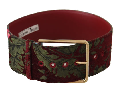 Dolce &amp; Gabbana flerfarvet læderbælte med graveret logo