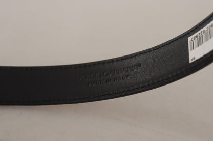 Dolce & Gabbana Chic Engraved Logo Leather Belt